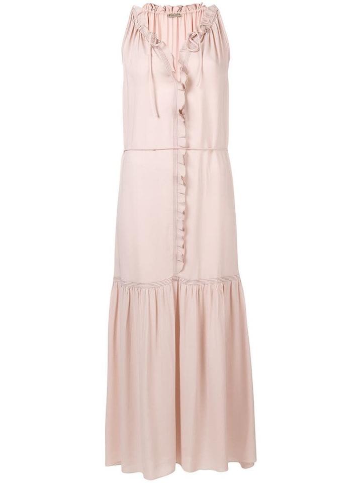 Bottega Veneta Ruffle Front Dress - Neutrals