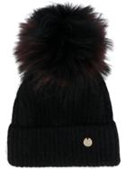 Yves Salomon Raccoon Fur Pompom Hat - Black