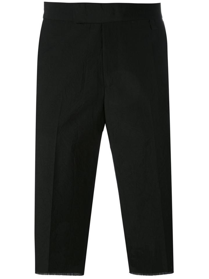 Yang Li Raw Hem Tailored Shorts - Black