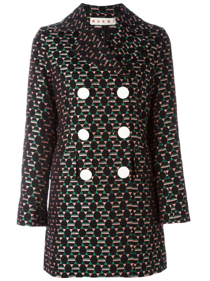 Marni Jacquard Double Breasted Jacket - Multicolour