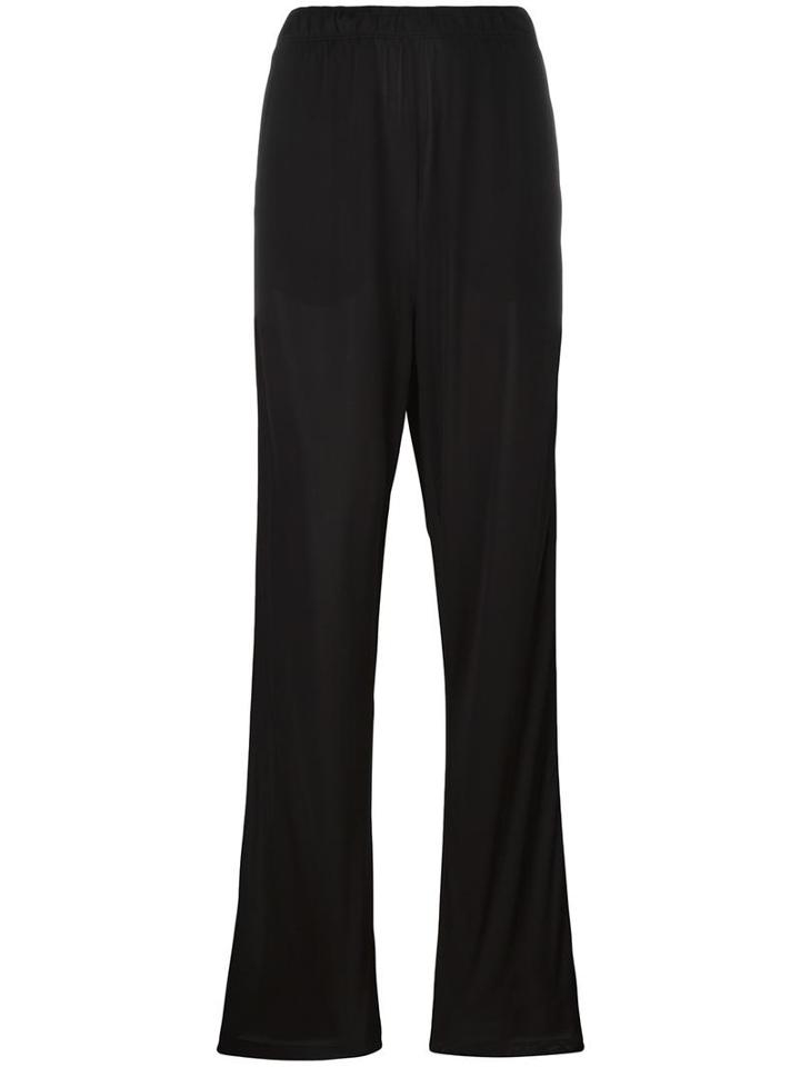 Mm6 Maison Margiela Elastic Waist Trousers, Women's, Size: Medium, Black, Viscose/polyester