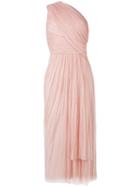 Maria Lucia Hohan One Shoulder Pleated Midi Dress - Neutrals