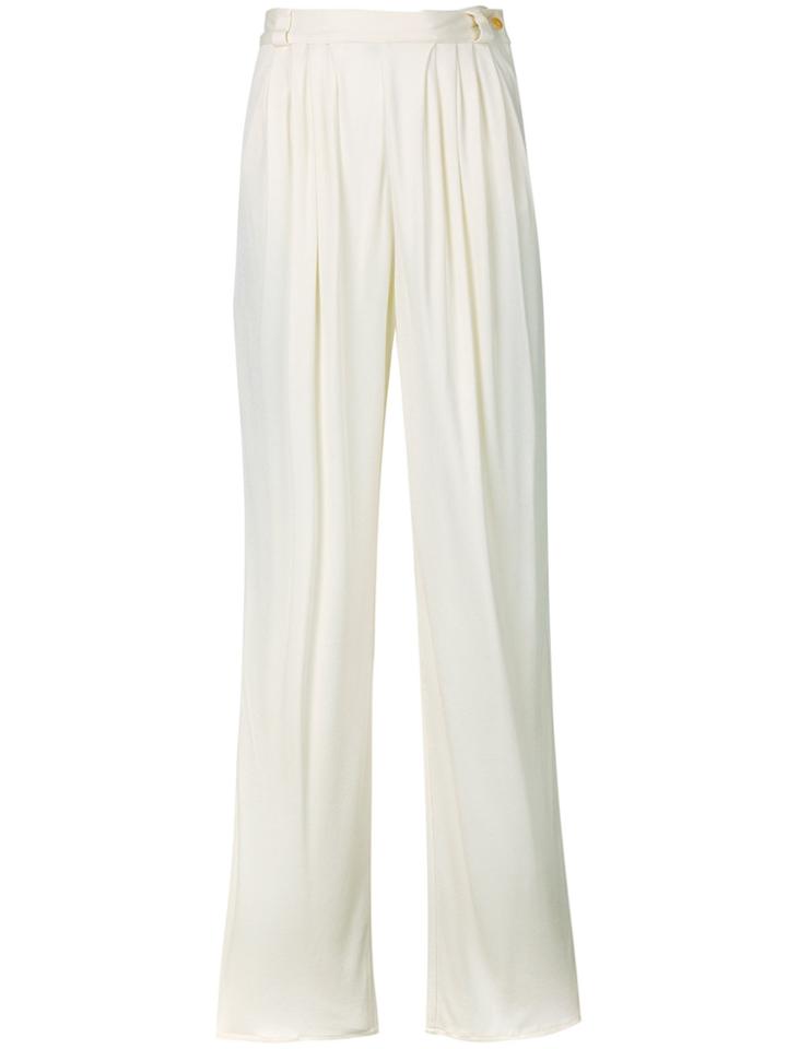 Versace Vintage Pleated Detail Trousers - Nude & Neutrals