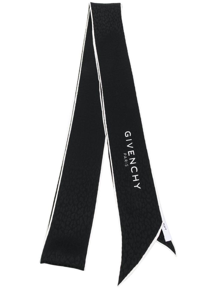 Givenchy Designer Logo Printed Scarf - Black