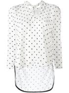 Ps By Paul Smith - Star Print V-neck Top - Women - Silk/viscose - 42, White, Silk/viscose