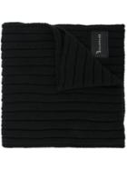 Billionaire Ribbed Knit Scarf - Black