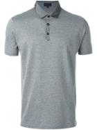 Lanvin Satin Collar Polo Shirt, Men's, Size: Medium, Grey, Cotton