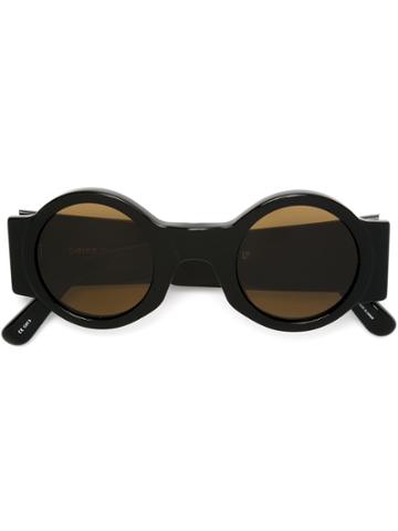 Linda Farrow Gallery Dries Van Noten Round Sunglasses - Black