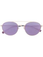 Prada Eyewear Classic Aviator Sunglasses - Metallic
