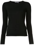 T By Alexander Wang Long Sleeved Knit Top, Women's, Size: Small, Black, Merino