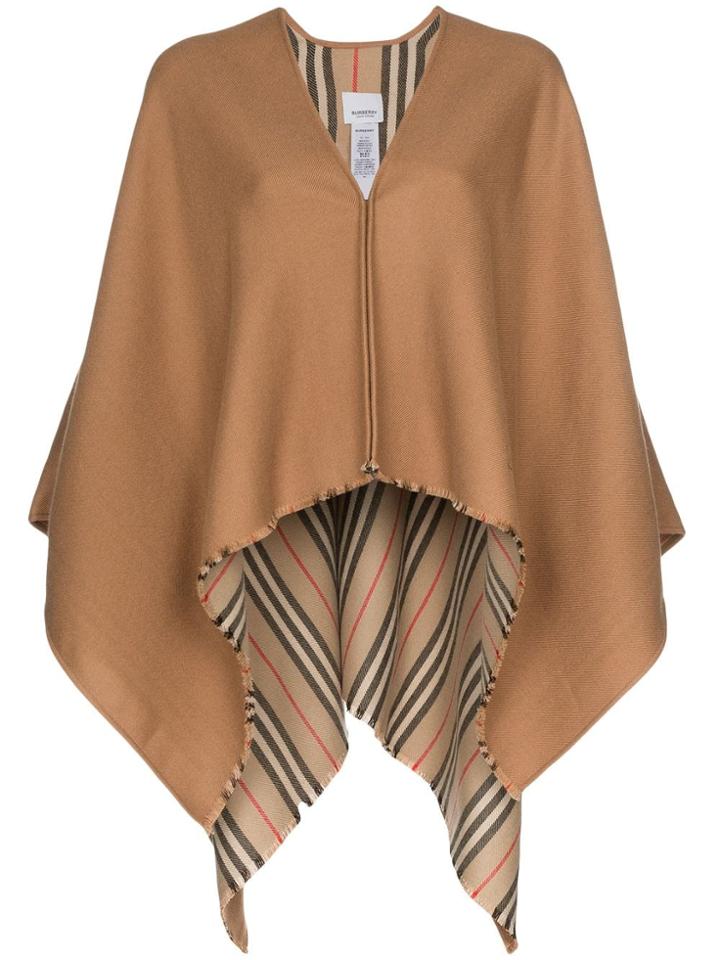 Burberry Icon Stripe Cape - Brown