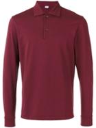 Aspesi - Longsleeved Polo Shirt - Men - Cotton - L, Red, Cotton