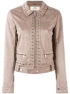 Urbancode - Studded Cropped Jacket - Women - Polyester - 12, Women's, Brown, Polyester
