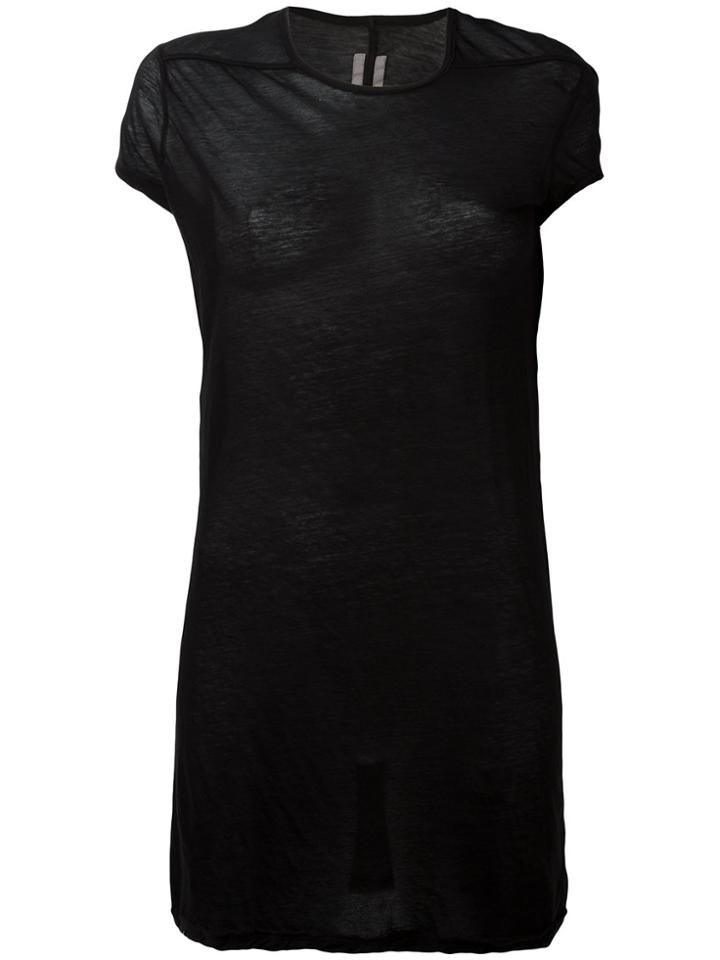 Rick Owens Long Layered T-shirt - Black