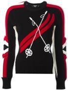 Dsquared2 Ski Ribbed Intarsia Jumper, Women's, Size: Small, Black, Wool