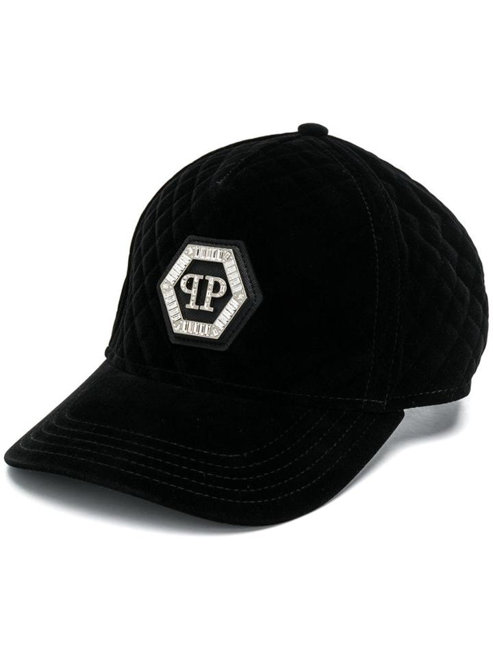 Philipp Plein Quilted Logo Baseball Cap - Black
