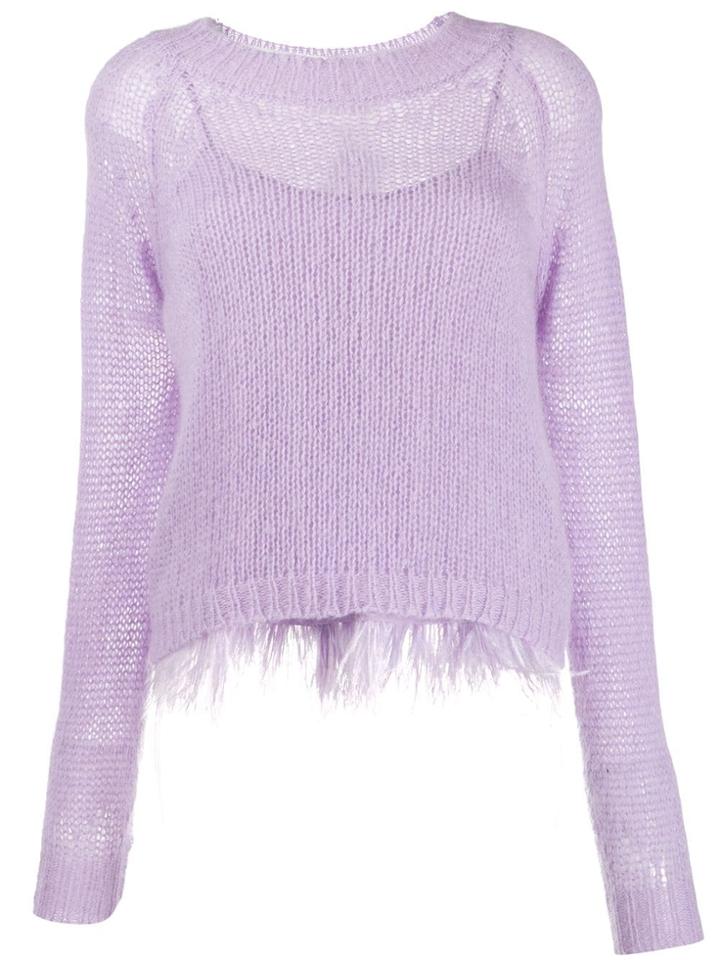 Twin-set Feather Frill Jumper - Purple