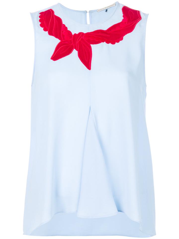 Marco De Vincenzo Embroidered Foulard Blouse - Blue