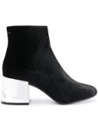 Mm6 Maison Margiela Metallic Heel Boots - Black