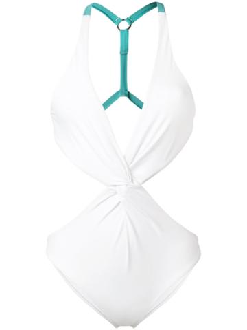 Cut-out Swimsuit - Women - Polyamide/spandex/elastane - S, White, Polyamide/spandex/elastane, Fleur Of England