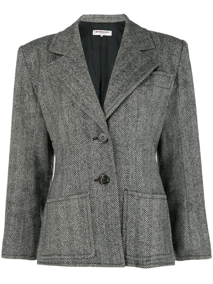 Yves Saint Laurent Vintage Single Breasted Blazer - Black