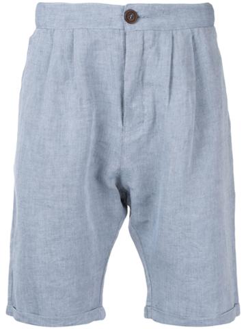 Tapered Shorts - Men - Cotton/linen/flax - 40, Grey, Cotton/linen/flax, Monsieur Lacenaire