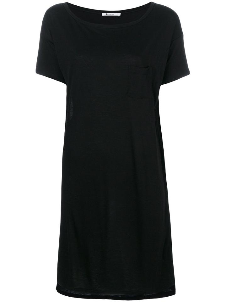 T By Alexander Wang - T-shirt Dress - Women - Rayon - M, Black, Rayon