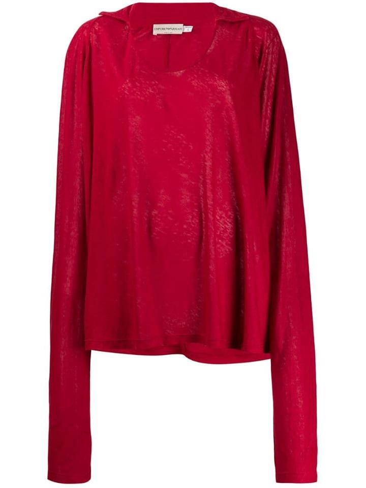 Giorgio Armani Pre-owned 1990's Oversized Sleeves Top - Red