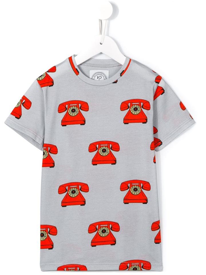 10x10 An Italian Theory Kids Telephone Print T-shirt
