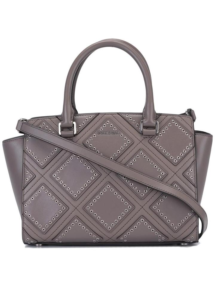 'selma' Tote, Women's, Grey, Leather, Michael Michael Kors