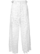 Sacai Floral Lace Trousers, Women's, Size: Iii, Nude/neutrals, Polyester/nylon/cupro