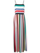 Twin-set Striped Maxi Dress, Women's, Size: L, Polyester