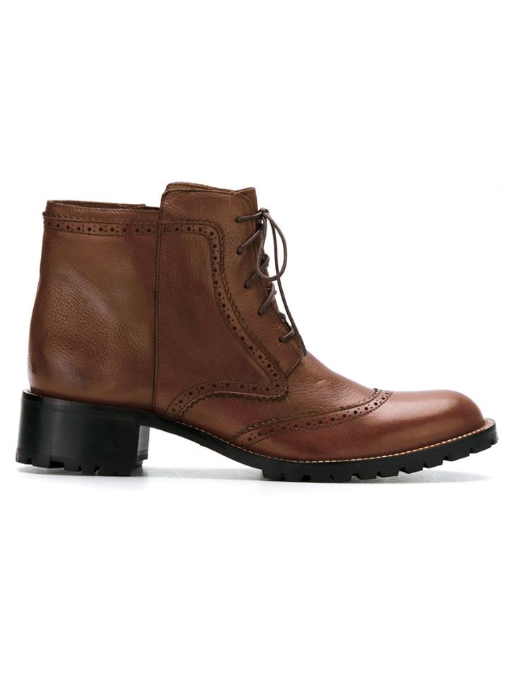 Sarah Chofakian Ankle Boots - Brown