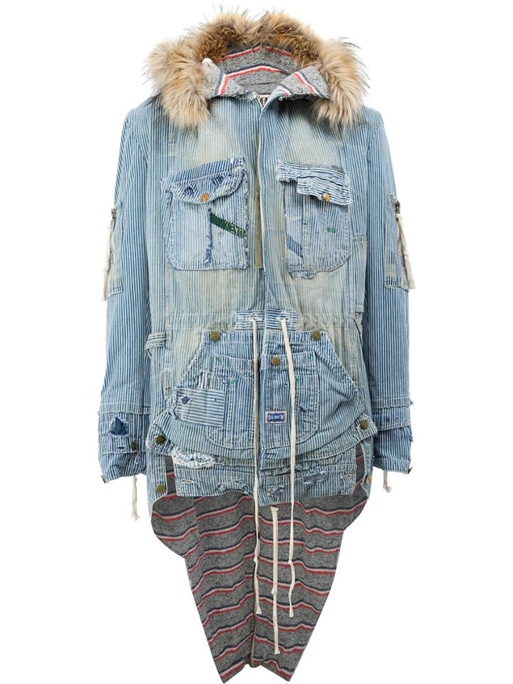 Greg Lauren Engineer Parka - Blue