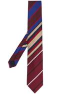 Prada Diagonal Striped Tie - Red