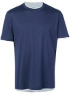 Brunello Cucinelli Contrast Trim T-shirt - Blue