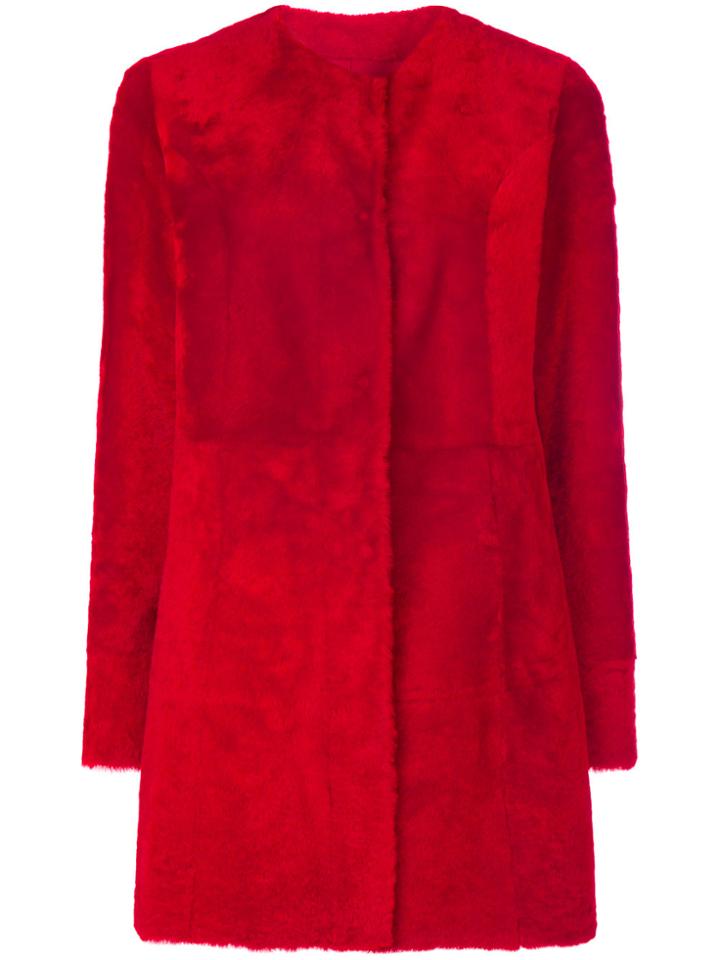 Drome Panelled Coat - Red