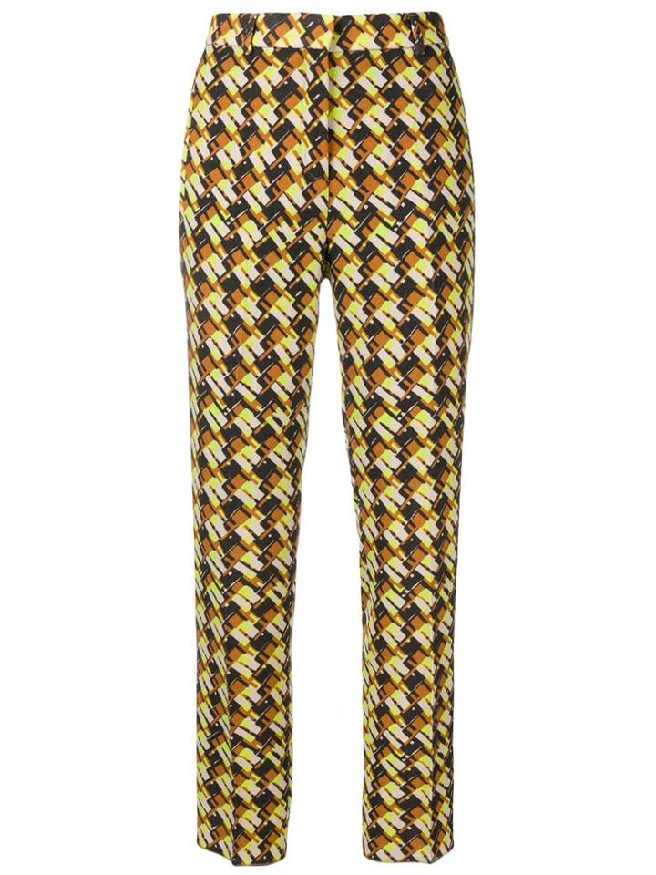 Rochas Print Tailored Trousers - Black