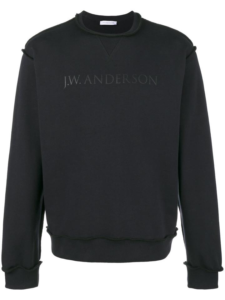 J.w.anderson - Exposed Seam Sweatshirt - Men - Cotton - Xl, Blue, Cotton