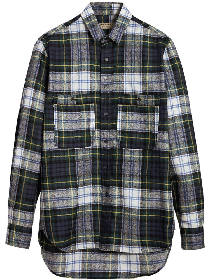 Burberry Check Tartan Shirt - Blue