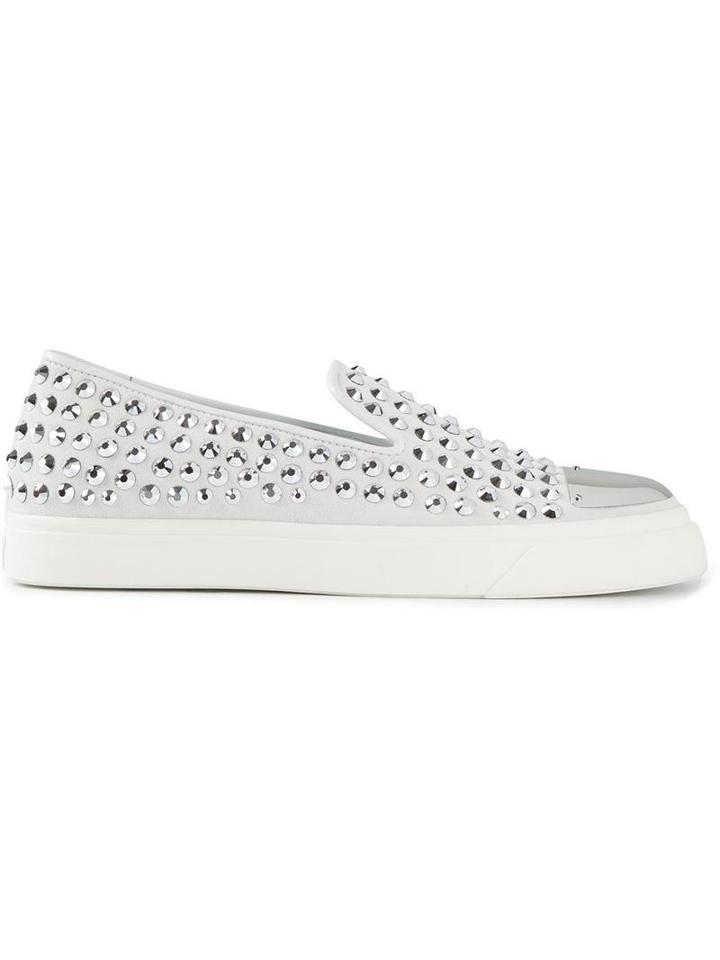 Giuseppe Zanotti Design Swarovski Studded Slip Ons