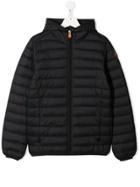 Save The Duck Kids Hooded Padded Coat - Black