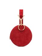 Tara Zadeh Red Azar Suede Bracelet Bag