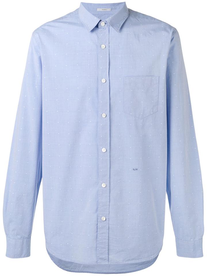 Closed - Dot Print Shirt - Men - Cotton - Xl, Blue, Cotton