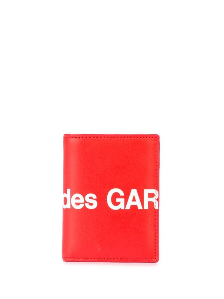 Comme Des Garçons Play Logo Print Bi-fold Wallet - Red