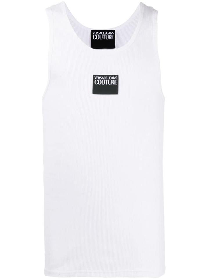 Versace Jeans Couture Logo Patch Tank Top - White