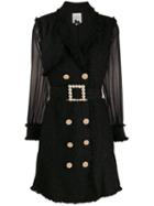 Edward Achour Paris Long-sleeve Belted Dress - Black