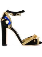 Dolce & Gabbana Flower Appliqué Sandals