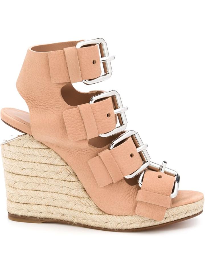 Alexander Wang Jo Sandals, Women's, Size: 37, Pink/purple, Raffia/calf Leather