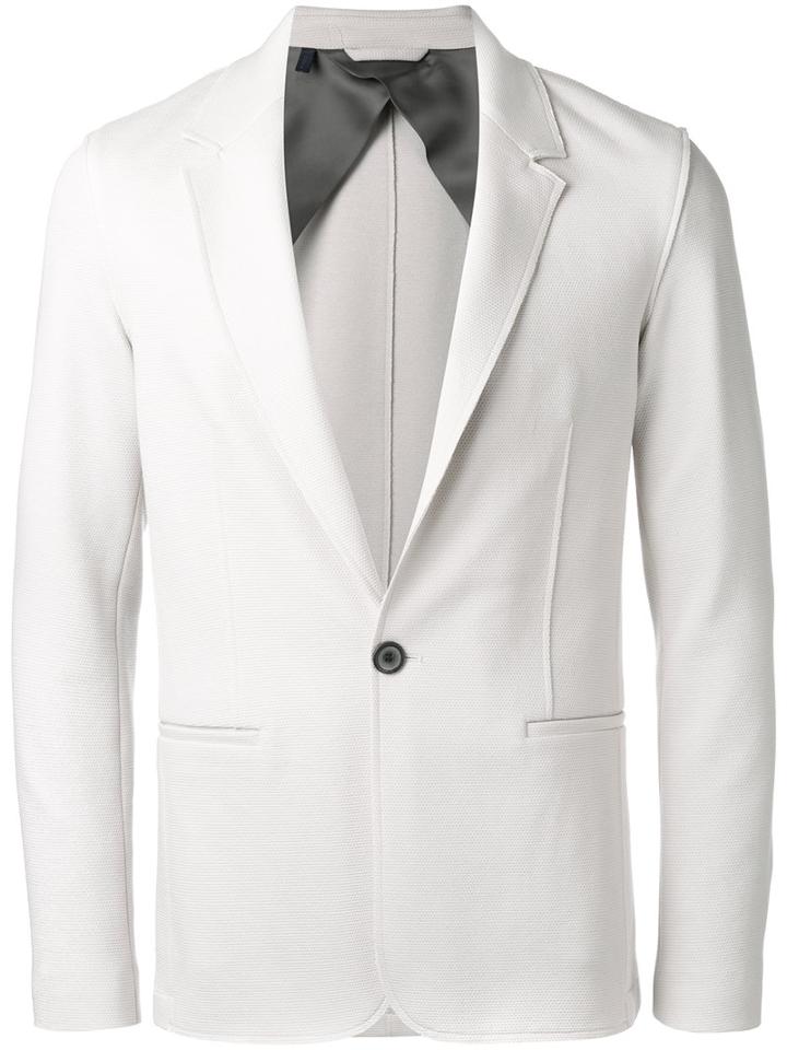 Lanvin Single Button Blazer, Men's, Size: 48, Nude/neutrals, Cotton/viscose
